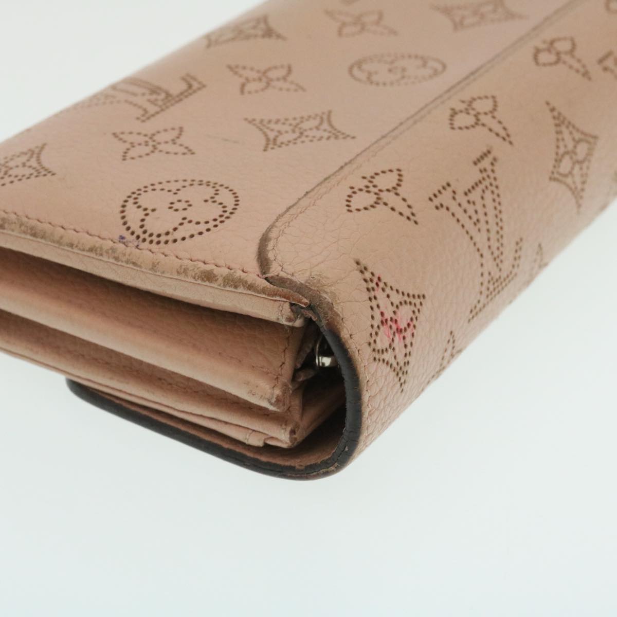 LOUIS VUITTON Mahina Portefeuille Iris Long Wallet Pink M60145 LV Auth th2483