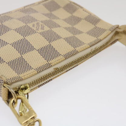 LOUIS VUITTON Damier Azur Mini Pochette Accessoires Pouch N58010 LV Auth 35103