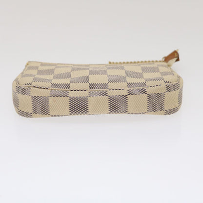 LOUIS VUITTON Damier Azur Mini Pochette Accessoires Pouch N58010 LV Auth 35103