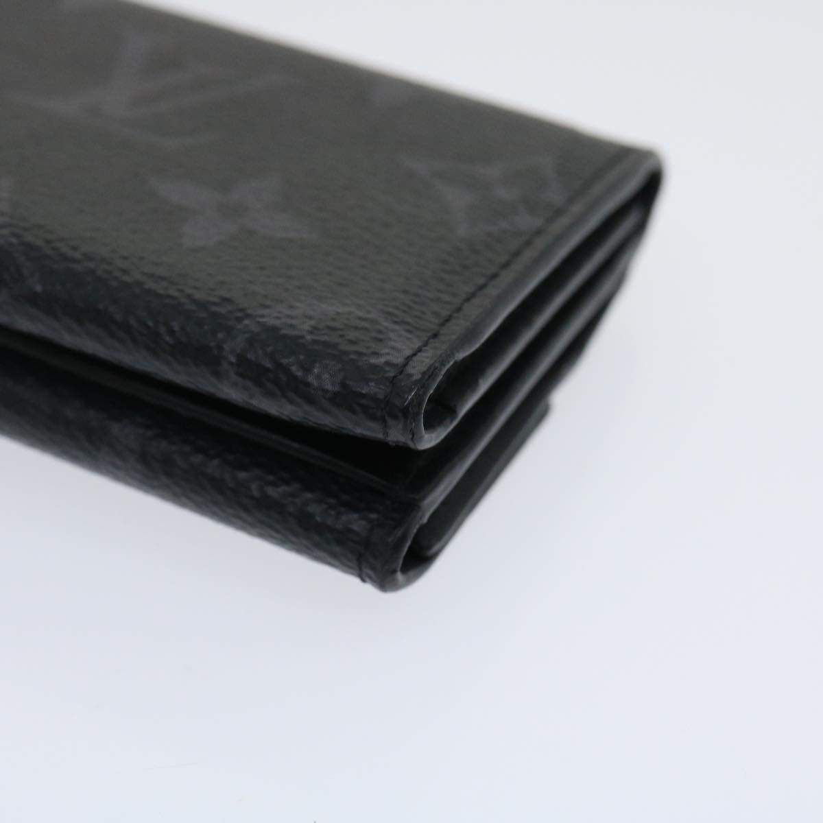 LOUIS VUITTON Monogram Eclipse Discovery compact wallet Wallet M67630 Auth tp320
