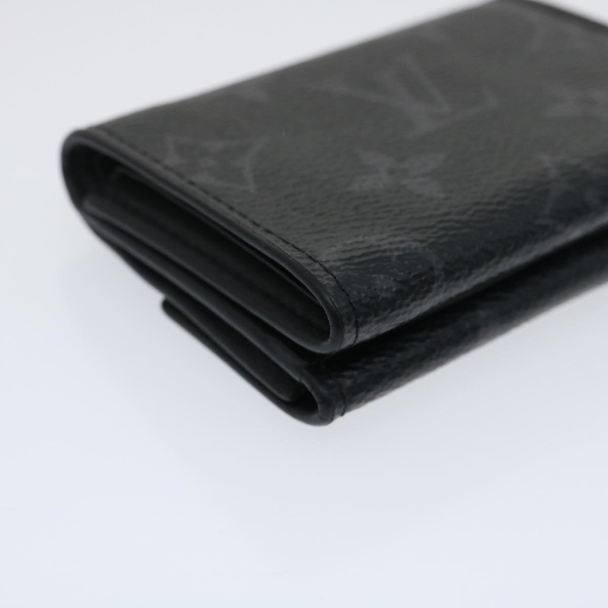 LOUIS VUITTON Monogram Eclipse Discovery compact wallet Wallet M67630 Auth tp320