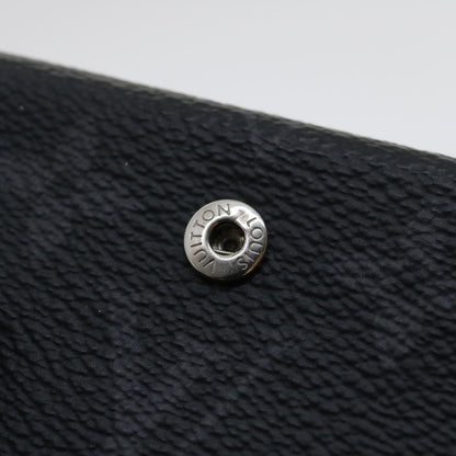 LOUIS VUITTON Monogram Eclipse Discovery compact wallet Wallet M67630 Auth tp320