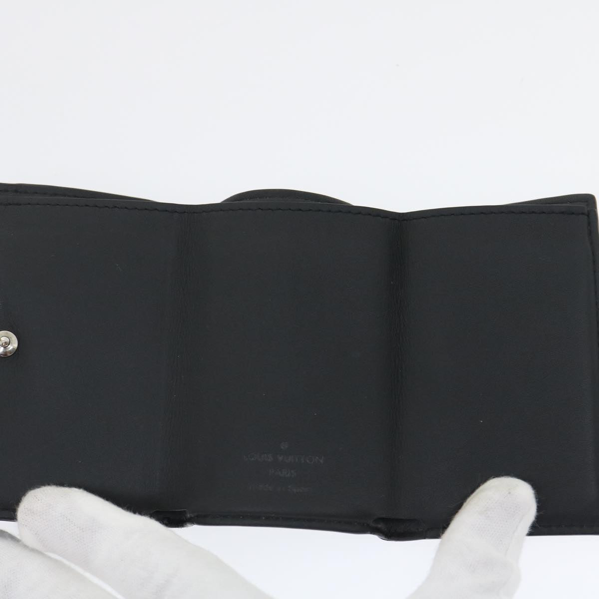 LOUIS VUITTON Monogram Eclipse Discovery compact wallet Wallet M67630 Auth tp320