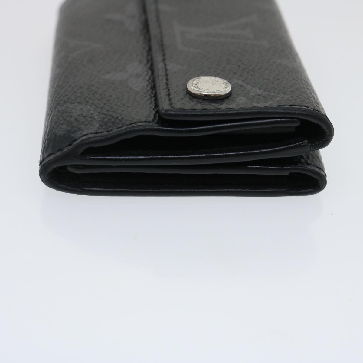 LOUIS VUITTON Monogram Eclipse Discovery compact wallet Wallet M67630 Auth tp320