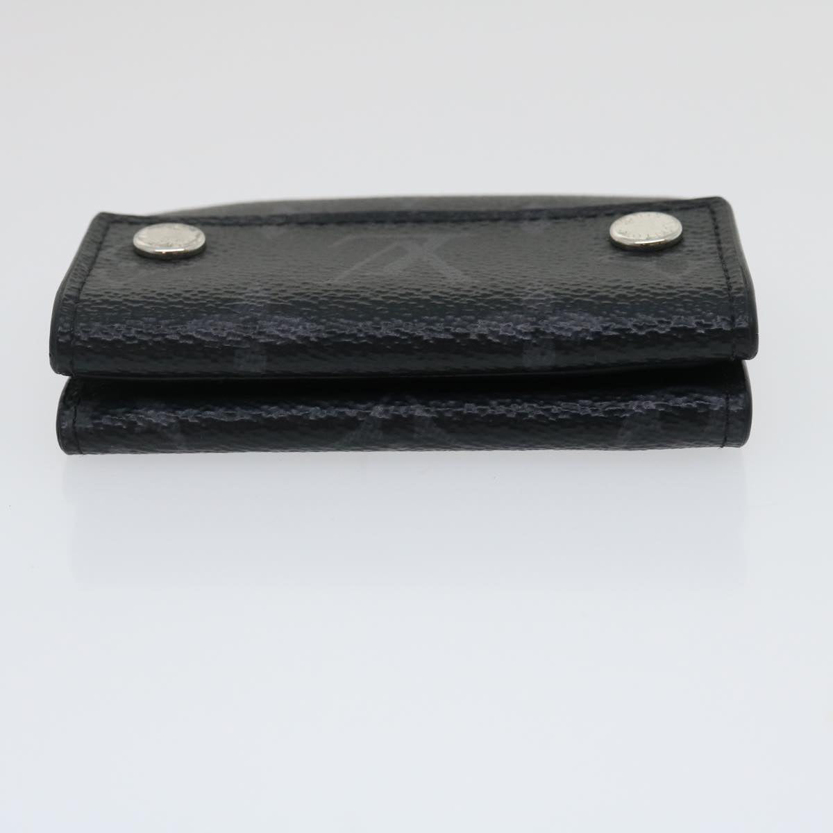 LOUIS VUITTON Monogram Eclipse Discovery compact wallet Wallet M67630 Auth tp320