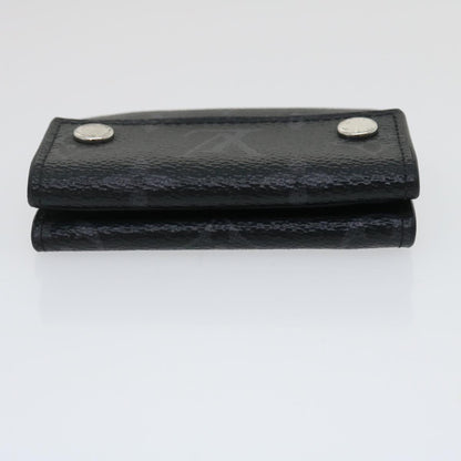 LOUIS VUITTON Monogram Eclipse Discovery compact wallet Wallet M67630 Auth tp320