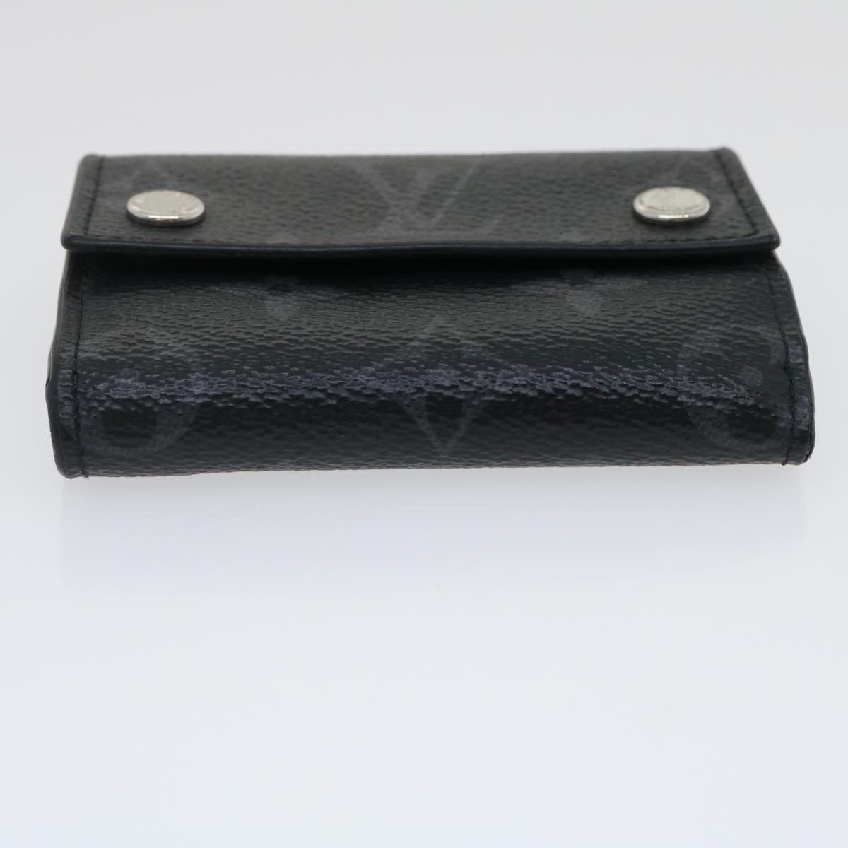 LOUIS VUITTON Monogram Eclipse Discovery compact wallet Wallet M67630 Auth tp320