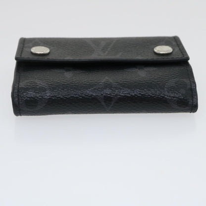 LOUIS VUITTON Monogram Eclipse Discovery compact wallet Wallet M67630 Auth tp320