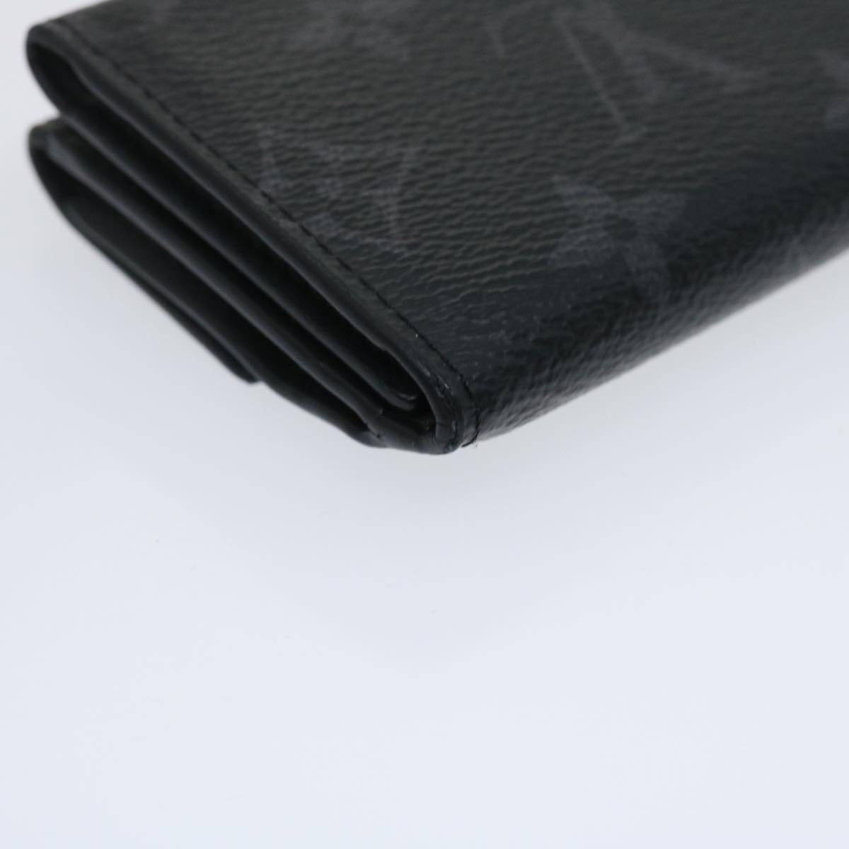LOUIS VUITTON Monogram Eclipse Discovery compact wallet Wallet M67630 Auth tp320
