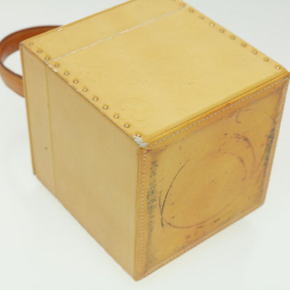 LOUIS VUITTON Monogram Vernis Bleecker Cosmetic Pouch Beige M91002 Auth tp501