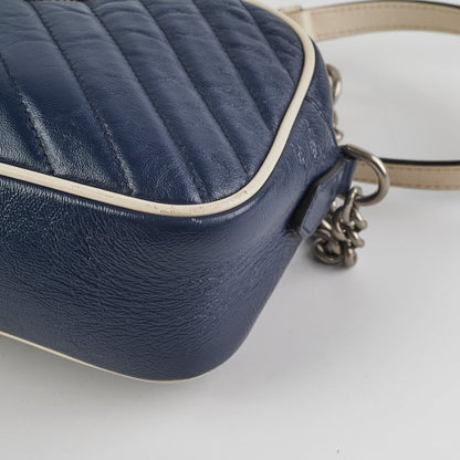 Gucci GG Marmont Calfskin Camera Bag Navy