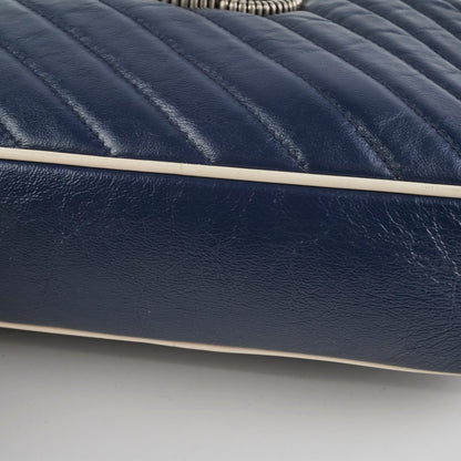 Gucci GG Marmont Calfskin Camera Bag Navy