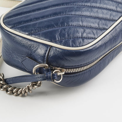 Gucci GG Marmont Calfskin Camera Bag Navy