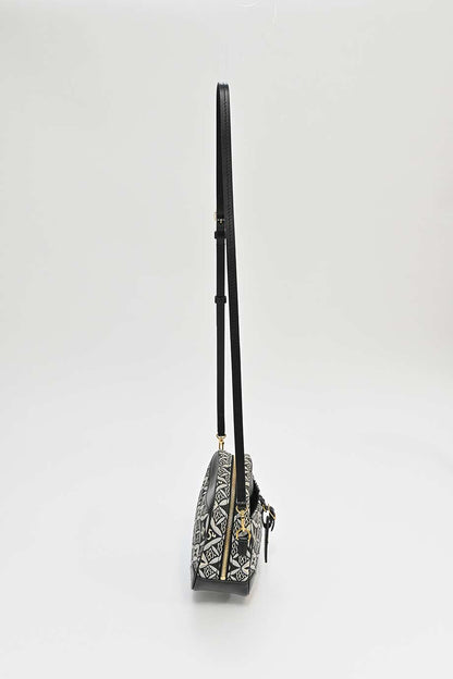 LOUIS VUITTON Black canvas and leather limited edition Since 1854 jacquard Deauville mini camera bag with detachable strap