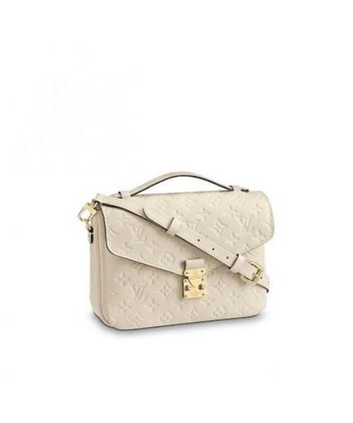 Louis Vuitton Pochette Metis Monogram Empreinte Leather Creme