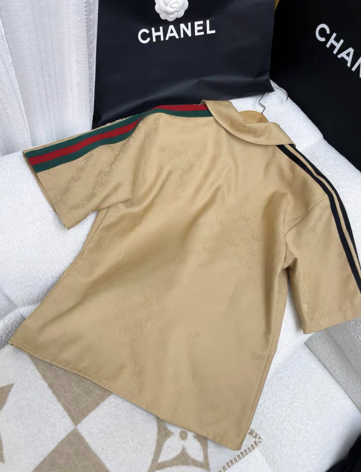 Adidas x Gucci Trefoil Jacquard Shirt