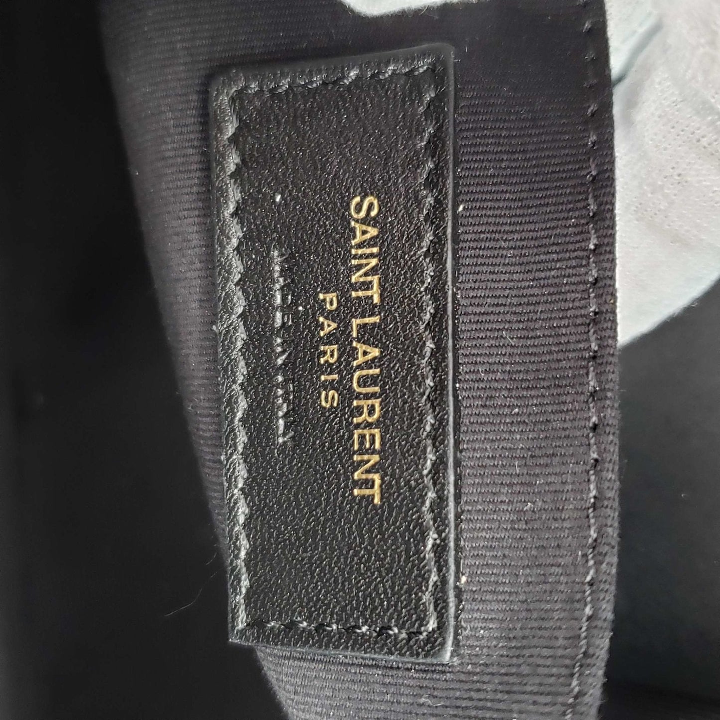 YSL Lou Camera Bag Embossed in Crododile Shiny Black Leather  Bag