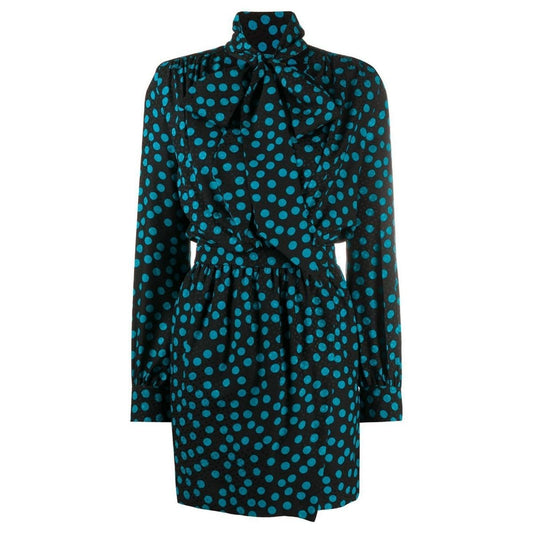 Double Polka Dot V-neck Dress